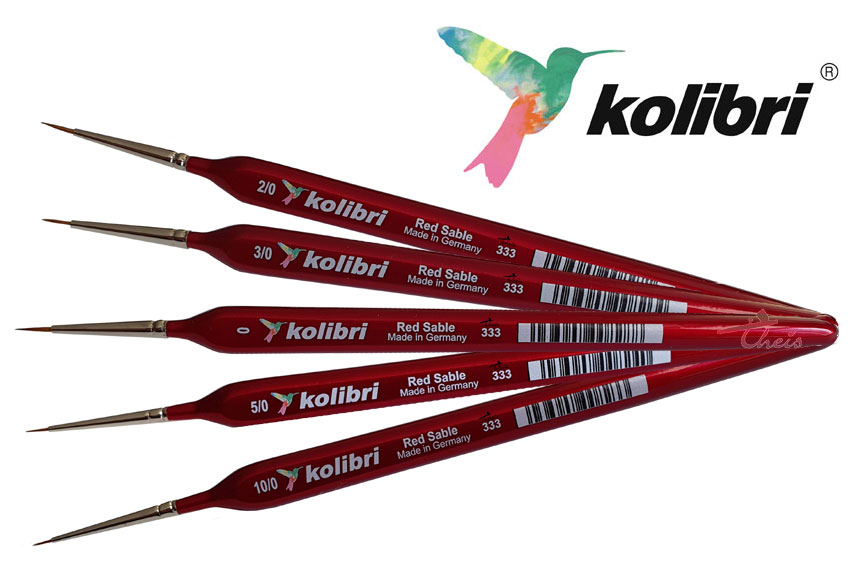 Set-333-2 Rotmarder-Detailpinsel-Set
