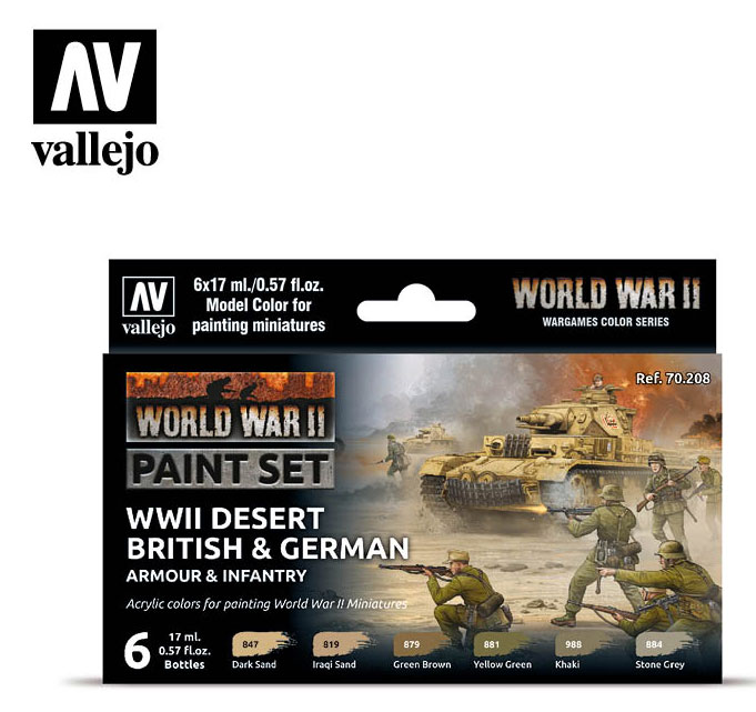 WWII Desert British & German Armour & Infantry