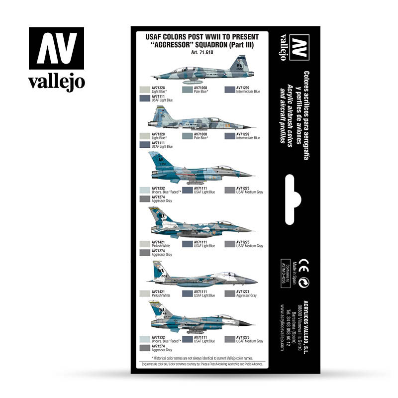 USAF colors post WWII to present “Aggressor” Squadron (Part III)