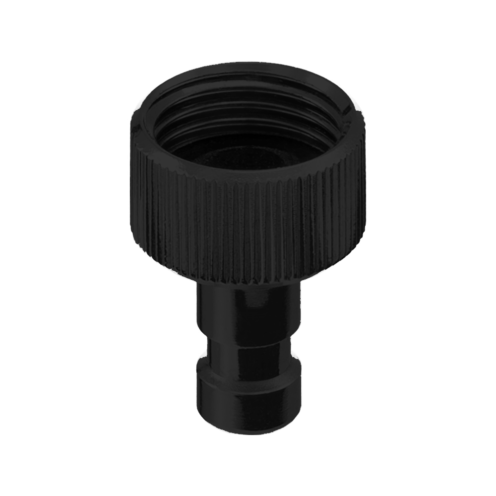 Stecknippel NW 2,7-1/8" IG mit Dichtung, schwarz Chrom