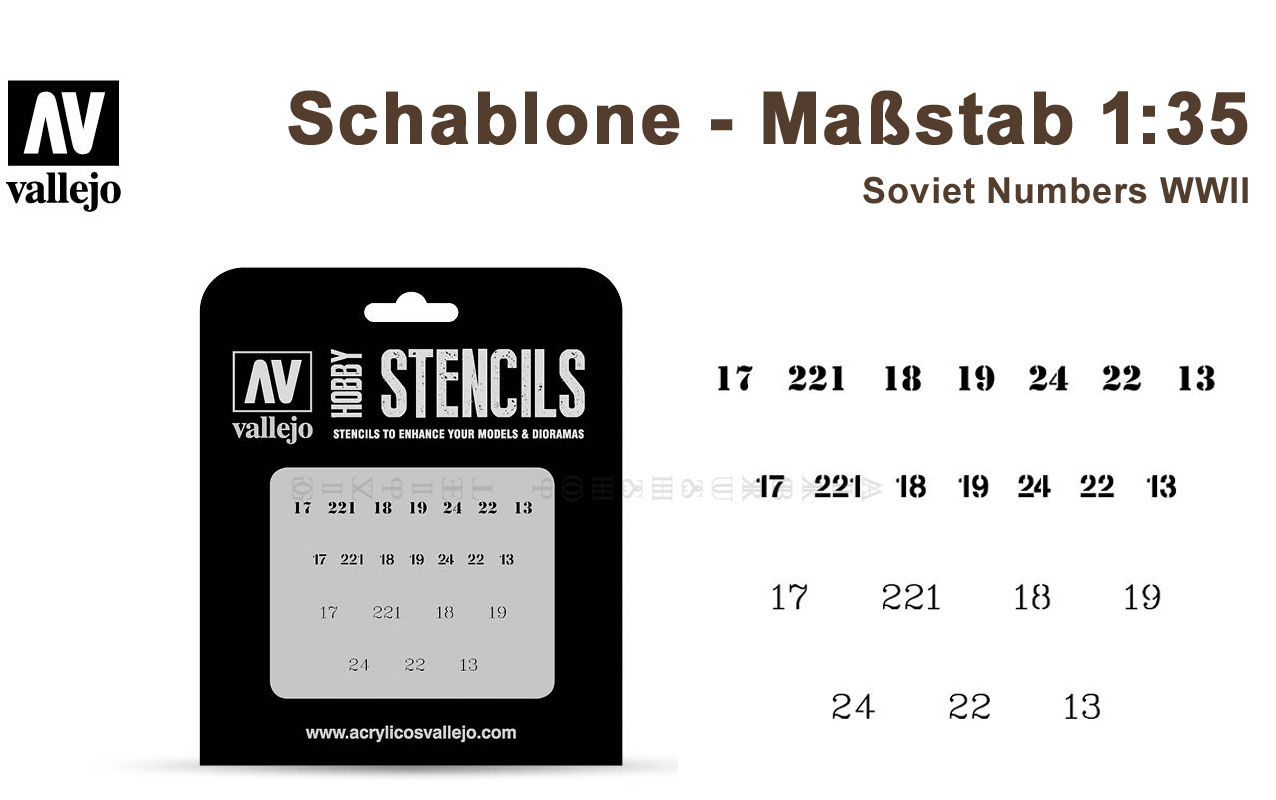 AFV003 Soviet Numbers WWII